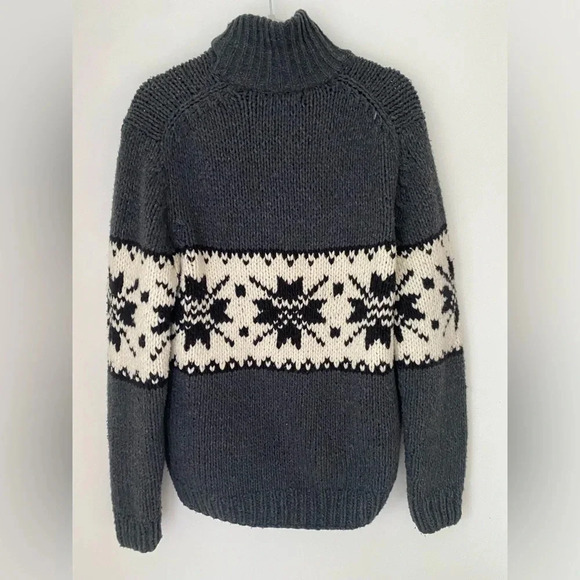 Vintage Gap Wool Sweater Men’s Large Hand Knit Talon Zipper Zip Up - Picture 2 of 9